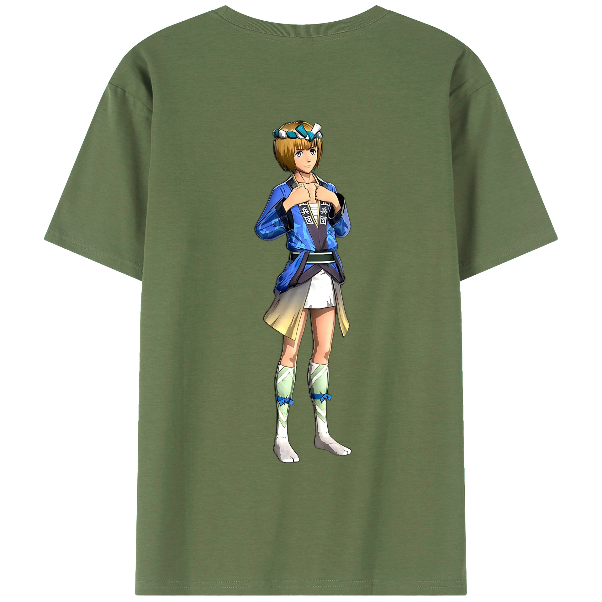 （画像用） 進撃の巨人 アルミン·アルレルト Attack on Titan Armin Arlert 綿100％ メンズ半袖Tシャツ（バックプリント） 通気性